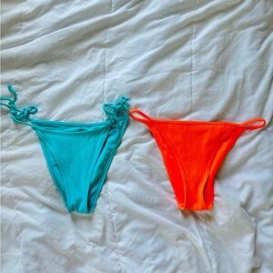 Two Pacsun (L.A Hearts) neon bikini bottoms